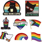 8PCS Pride Pins for Backpack