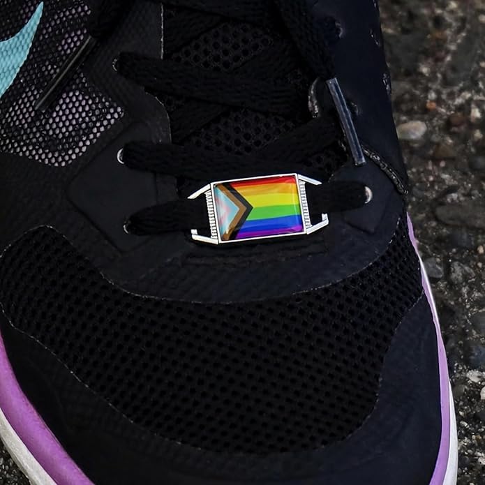 Rainbow Shoelaces Pride Shoe Decoration Charm