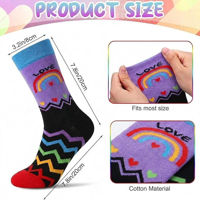 Pride Rainbow Socks for Men Women