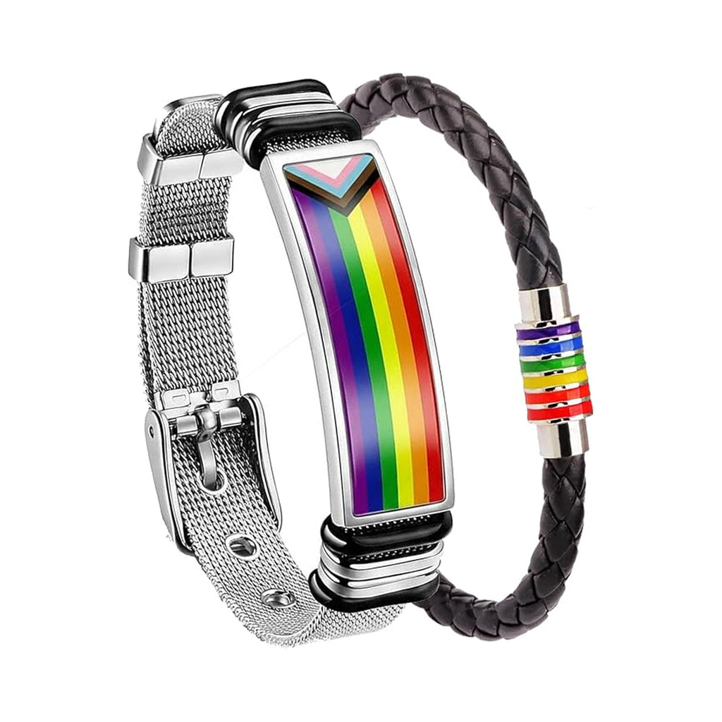 Pride Bracelets 2 PCS Rainbow Gay Bracelet