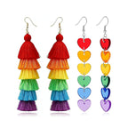 2 Pairs Rainbow Pride Earrings for Women