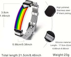 Pride Bracelets 2 PCS Rainbow Gay Bracelet